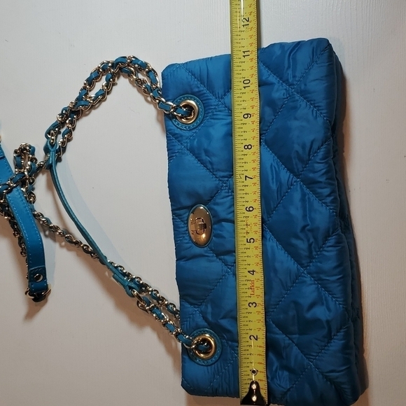 Vintage Crossbody DKNY Quilted Chain Clutch Baguette - Picture 10 of 12
